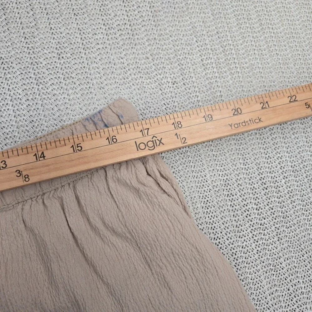 White Stag Shorts Womens 1X 16W Stretch Waist‎ Beige Pull On Pucker Cargo Plus
